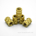 brass insert copper nut knurled hot-melt injection nut